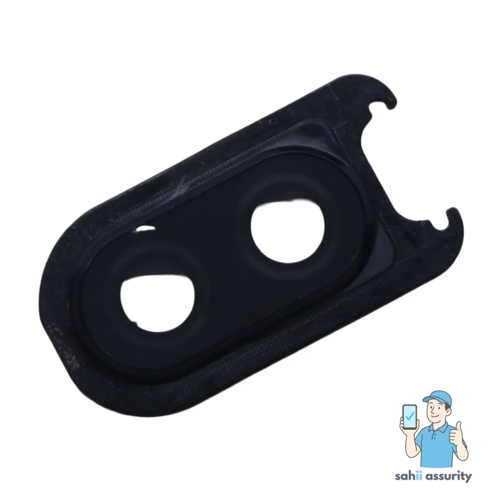 Camera Lens Glass with Frame for OnePlus 6 Black